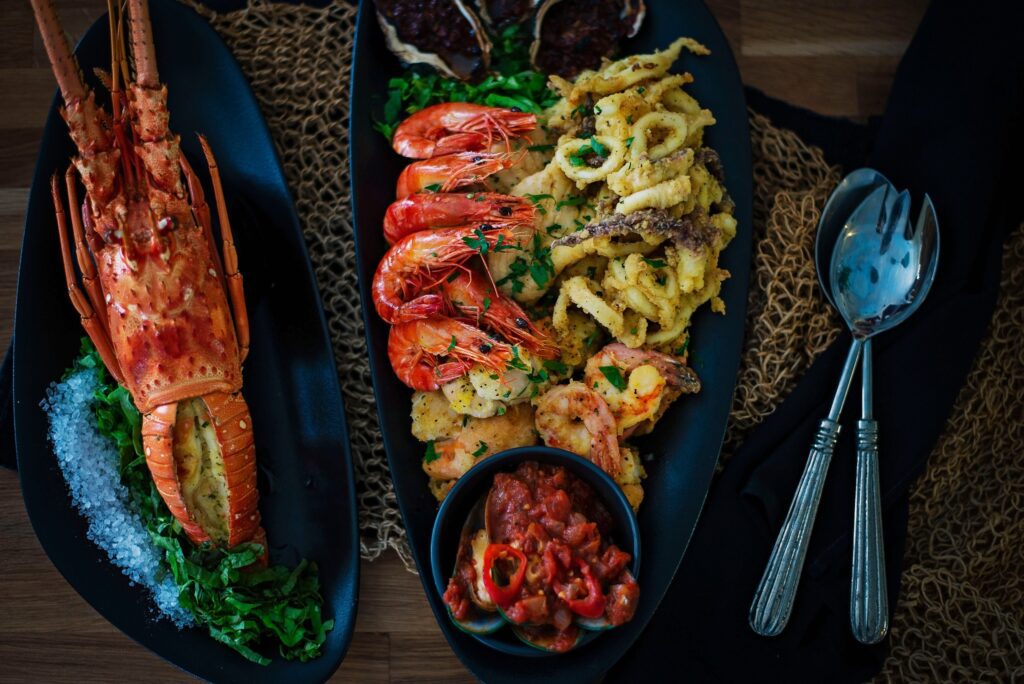 A seafood platter 