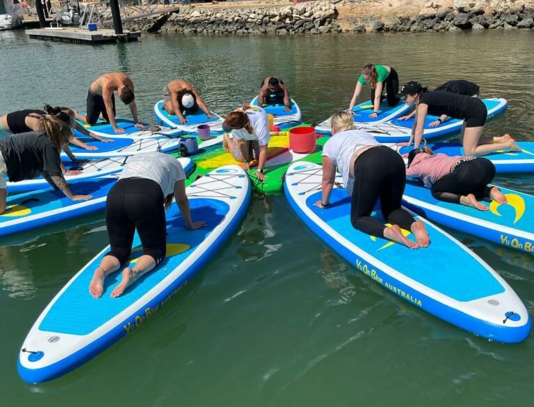 SUP Yoga at the Marina Mindarie