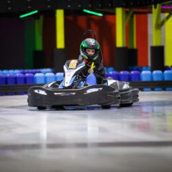 A go kart on a shiney track at Powerplay in Bibra Lake